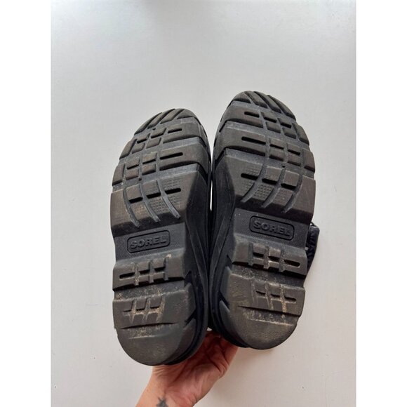 SOREL Flurry Black Winter Waterproof Lug Sole Winter Snow Boots, Size 6 - Picture 9 of 12